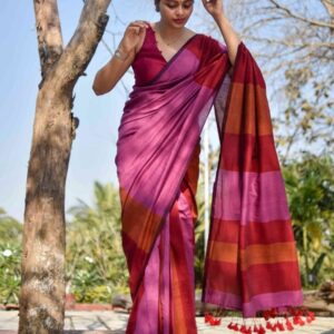 Handloom Cotton Saree with blouse piece
