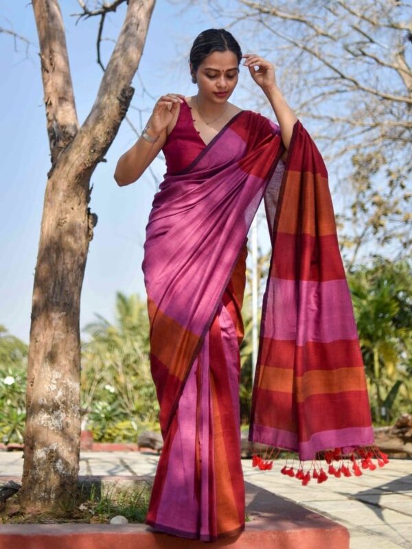 Handloom Cotton Saree with blouse piece
