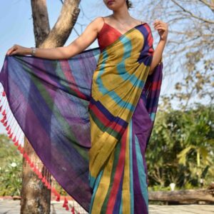 Handloom Cotton Saree with blouse piece