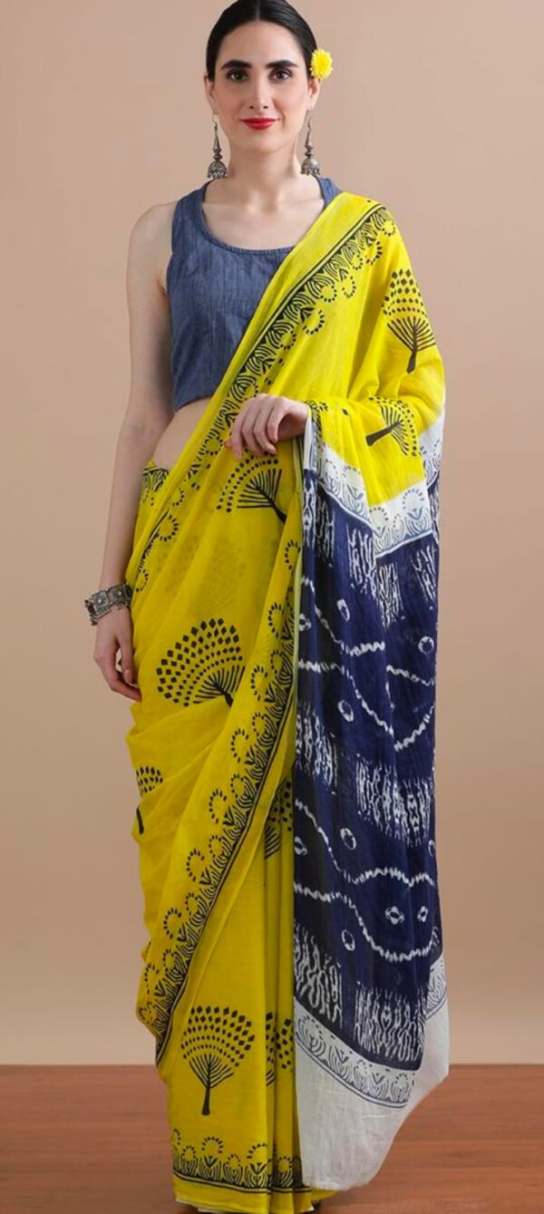Cotton Mulmul Saree With blouse piece