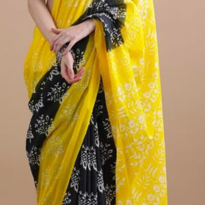 Cotton Mulmul Saree with blouse piece