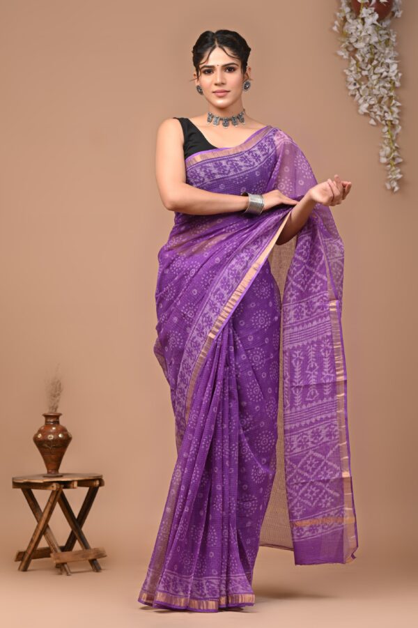 Kota Doria Sarees with blouse piece