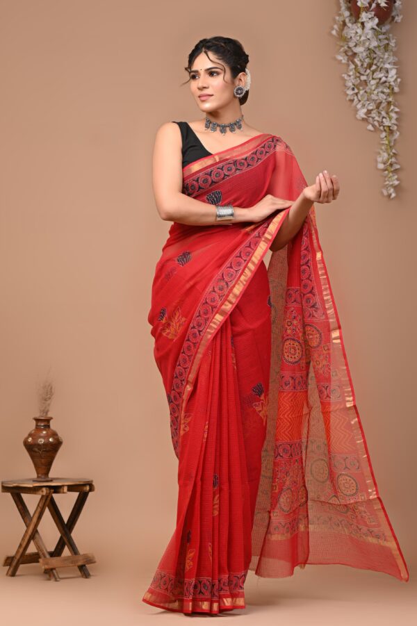 Kota Doria Sarees with blouse piece