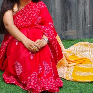 Cotton Mulmul Saree with blouse piece