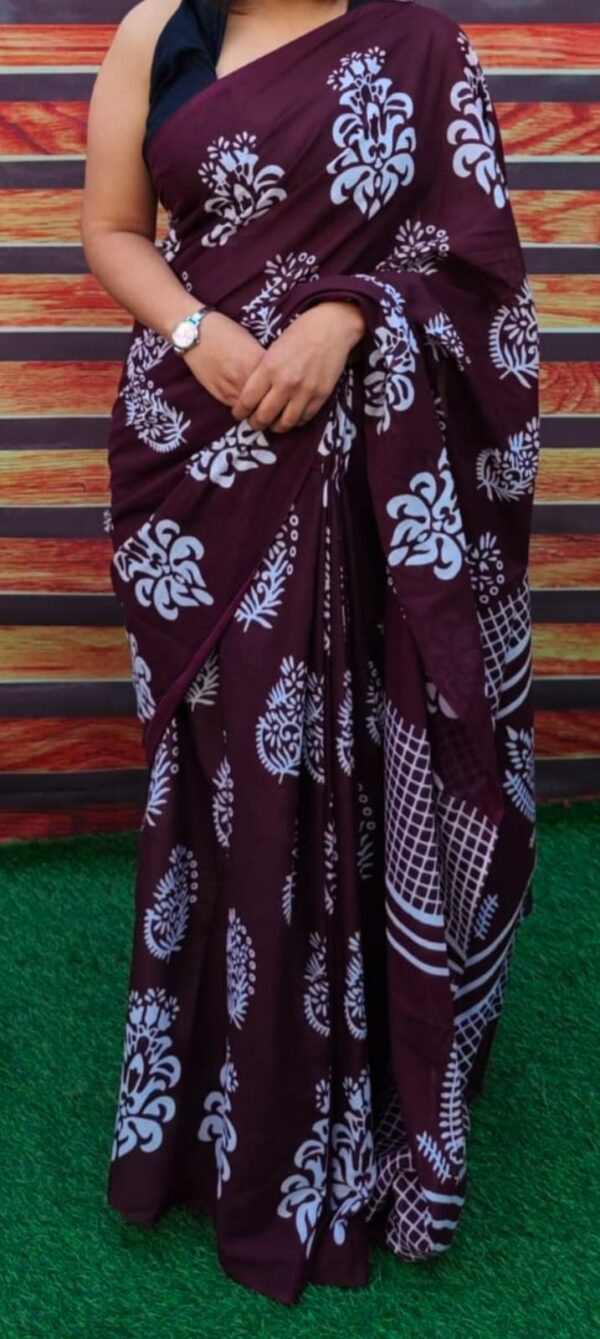 Cotton Mulmul Saree with blouse piece