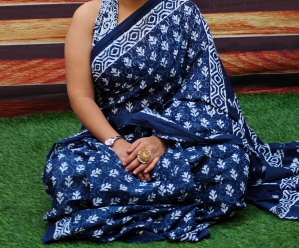 Cotton Mulmul Saree with blouse piece