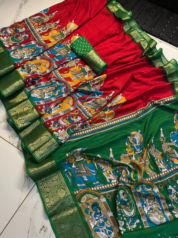 Traditional and Luxury - Dola Silk Saree - Image 4