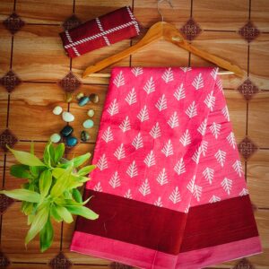 Cotton Mulmul Saree with blouse piece