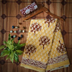 Cotton Mulmul Saree with blouse piece