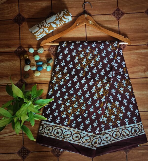 Cotton Mulmul Saree with blouse piece