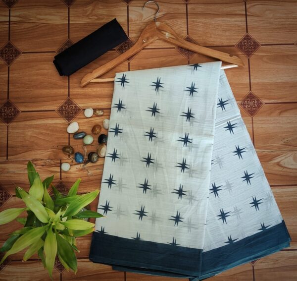 Cotton Mulmul Saree with blouse piece