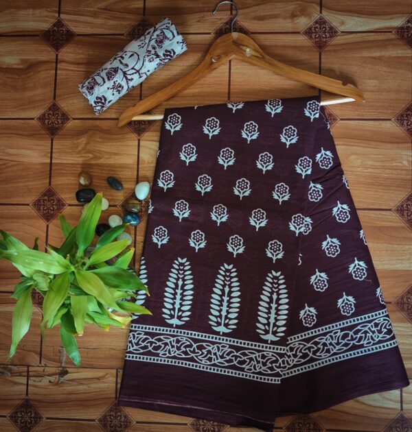 Cotton Mulmul Saree with blouse piece