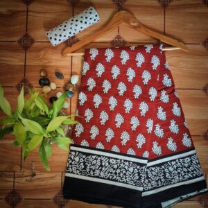 Cotton Mulmul Saree with blouse piece