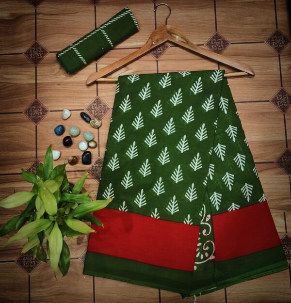 Cotton Mulmul Saree with blouse piece
