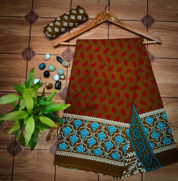 Cotton Mulmul Saree with blouse piece