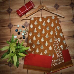 Cotton Mulmul Saree with blouse piece