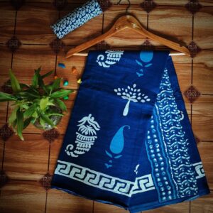 Cotton Mulmul Saree with blouse piece
