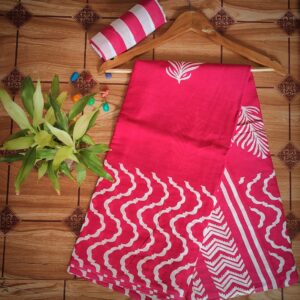 Cotton Mulmul Saree with blouse piece