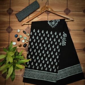 Cotton Mulmul Saree with blouse piece