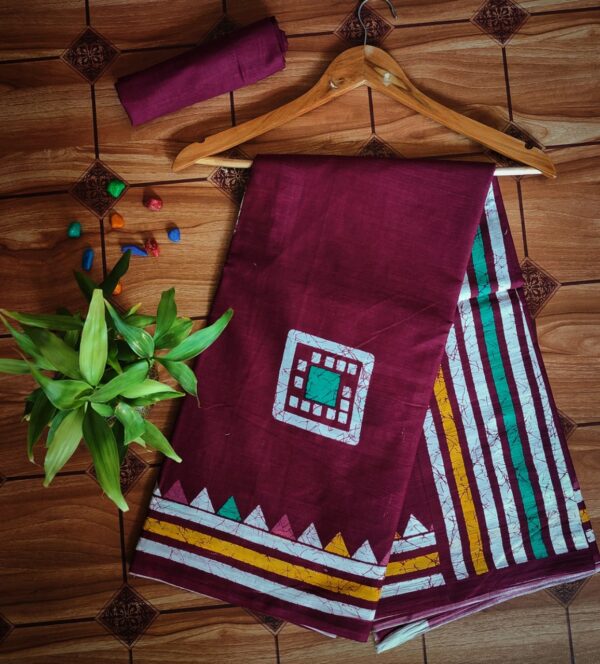 Cotton Mulmul Saree with blouse piece