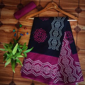 Cotton Mulmul Saree with blouse piece