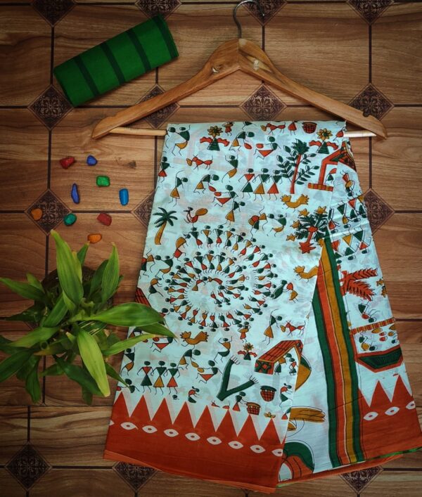 Cotton Mulmul Saree with blouse piece