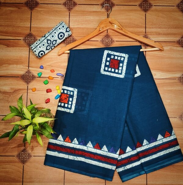 Cotton Mulmul Saree with blouse piece