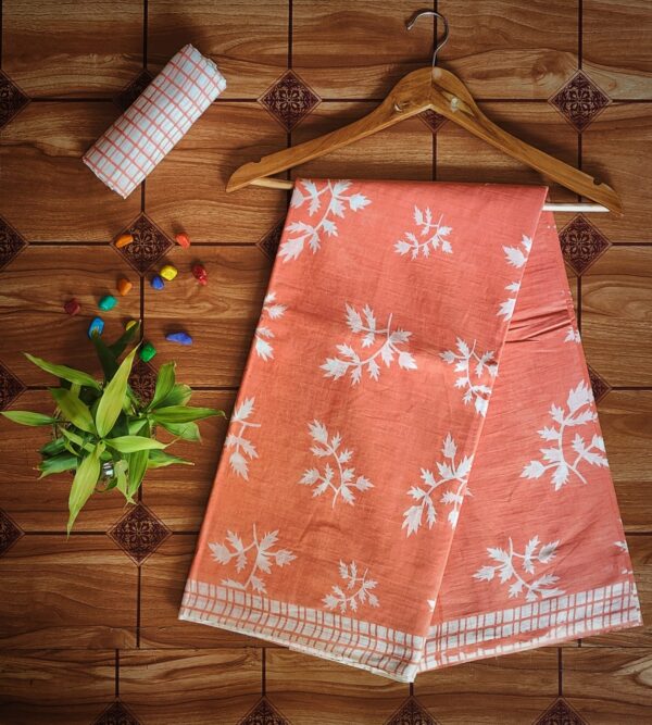 Cotton Mulmul Saree with blouse piece