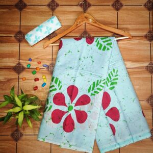 Cotton Mulmul Saree with blouse piece