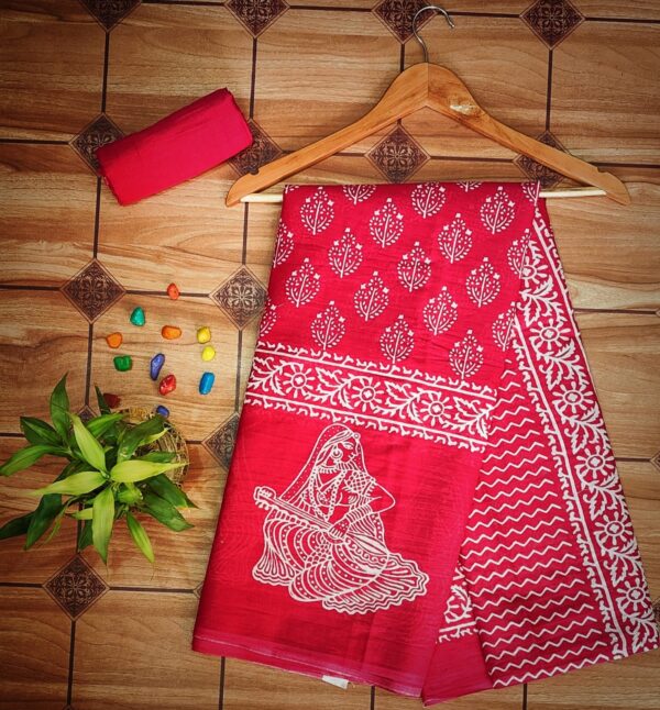Cotton Mulmul Saree with blouse piece