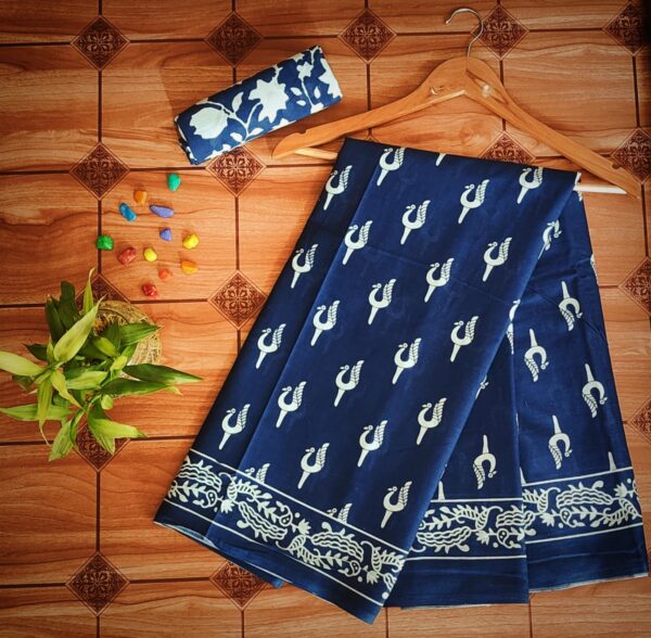 Cotton Mulmul Saree with blouse piece