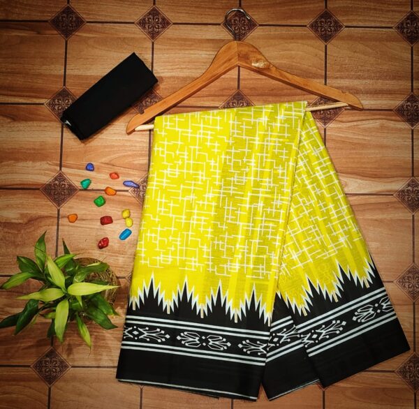 Cotton Mulmul Saree with blouse piece