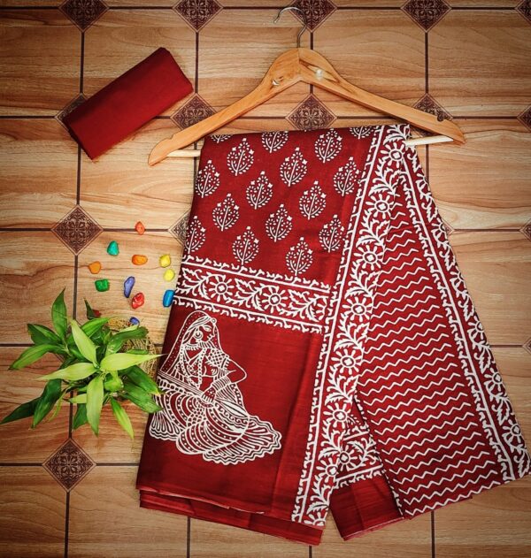 Cotton Mulmul Saree with blouse piece