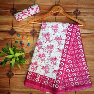 Cotton Mulmul Saree with blouse piece