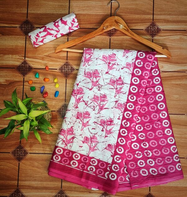 Cotton Mulmul Saree with blouse piece