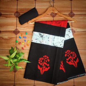 Cotton Mulmul Saree with blouse piece