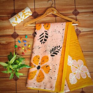 Cotton Mulmul Saree with blouse piece