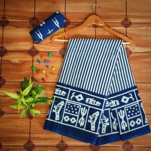 Cotton Mulmul Saree with blouse piece