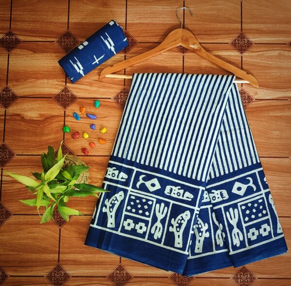 Cotton Mulmul Saree with blouse piece