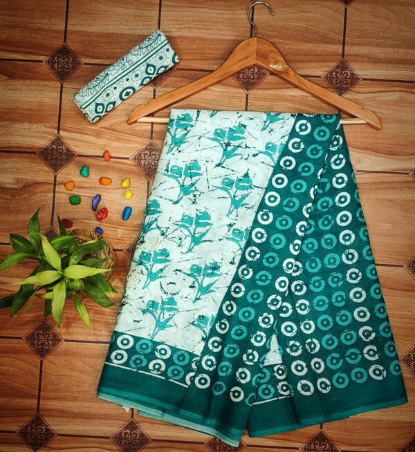 Cotton Mulmul Saree with blouse piece