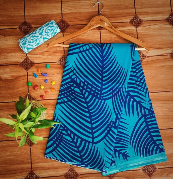 Cotton Mulmul Saree with blouse piece