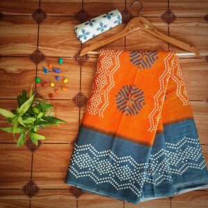 Cotton Mulmul Saree with blouse piece