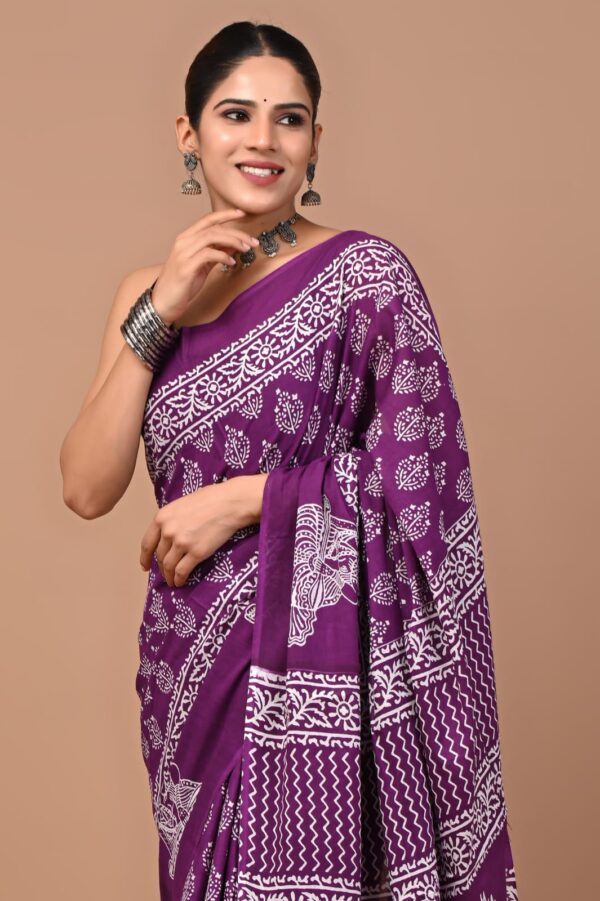New Arrival Mul Mul Cotton Sarees - Image 4