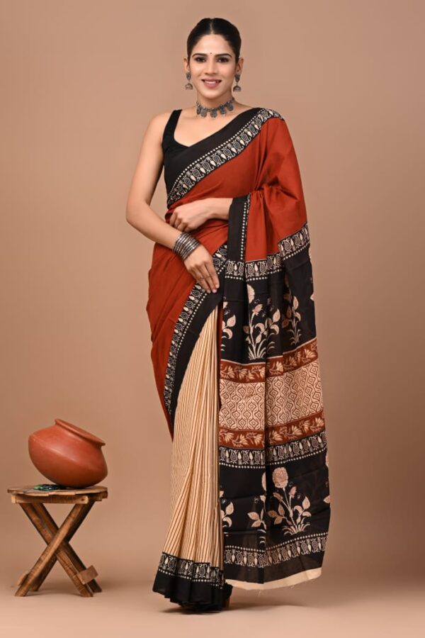 New Arrival Mul Mul Cotton Sarees - Image 5