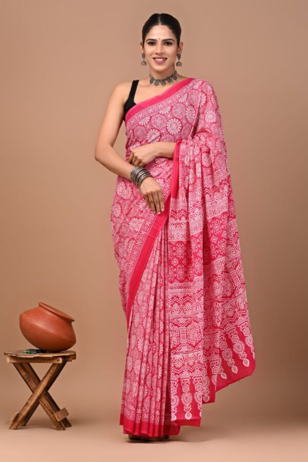 New Arrival Mul Mul Cotton Sarees - Image 2