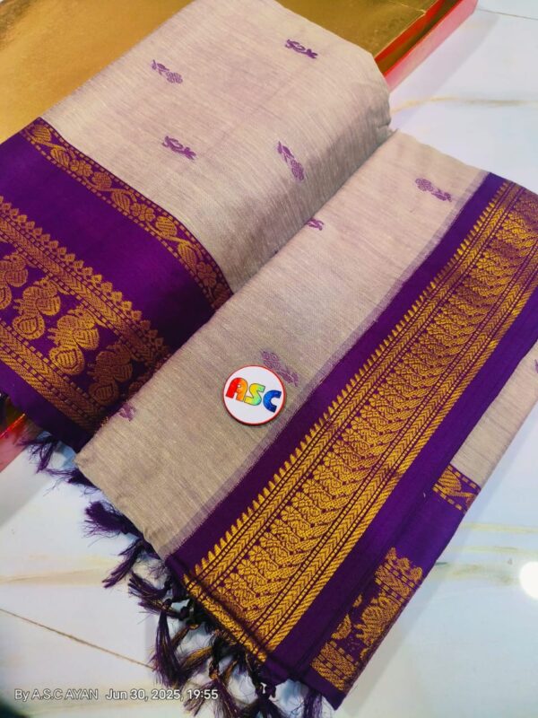 Trending South Cotton  Buti Gadhwal Sarees with Blouse Piece - Image 2