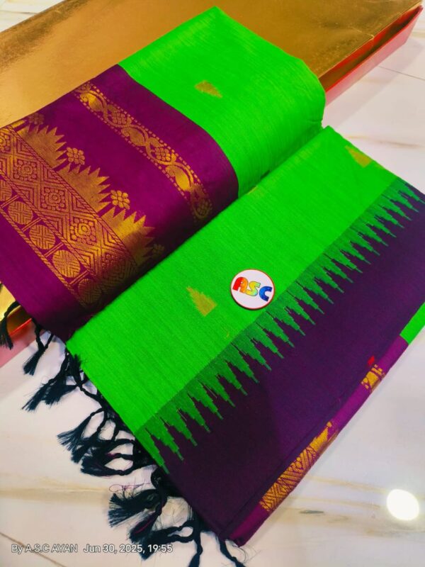 Trending South Cotton  Buti Gadhwal Sarees with Blouse Piece