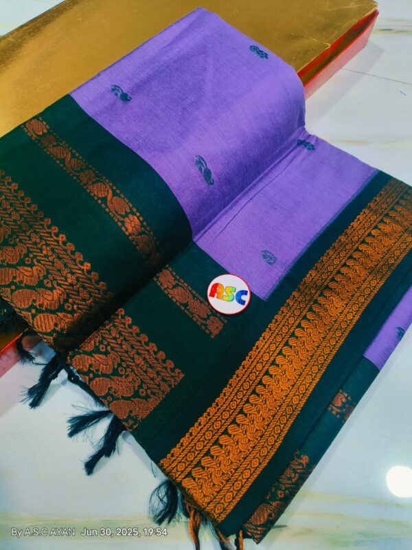Trending South Cotton  Buti Gadhwal Sarees with Blouse Piece - Image 5