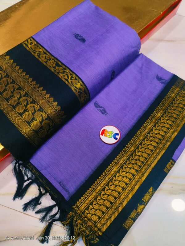 Trending South Cotton  Buti Gadhwal Sarees with Blouse Piece - Image 4