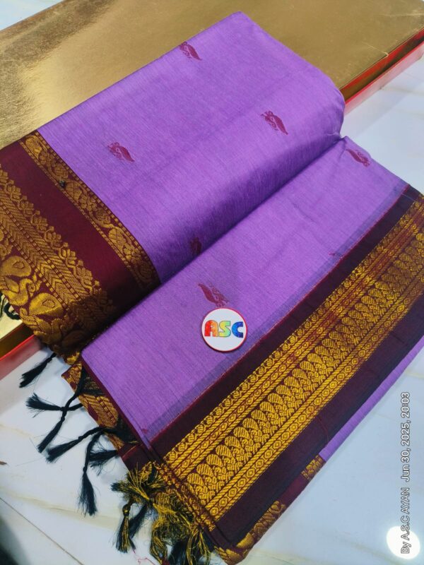 Trending South Cotton  Buti Gadhwal Sarees with Blouse Piece - Image 3